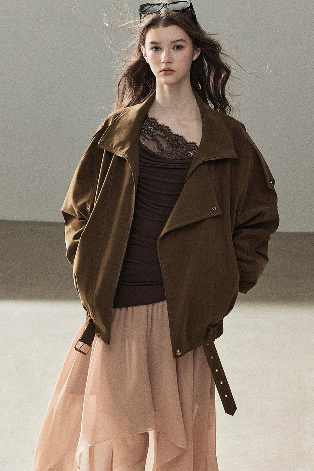 French Style Off-Shoulder Lace Dress and Jacket Set-Up