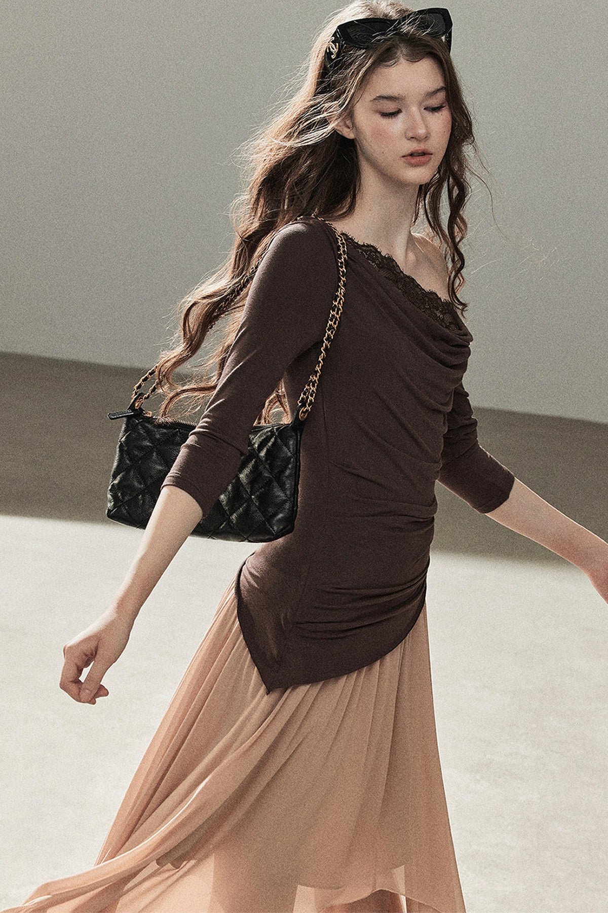 French Style Off-Shoulder Lace Dress and Jacket Set-Up