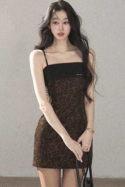 Leopard Print Camisole and Bodycon Skirt Set-Up