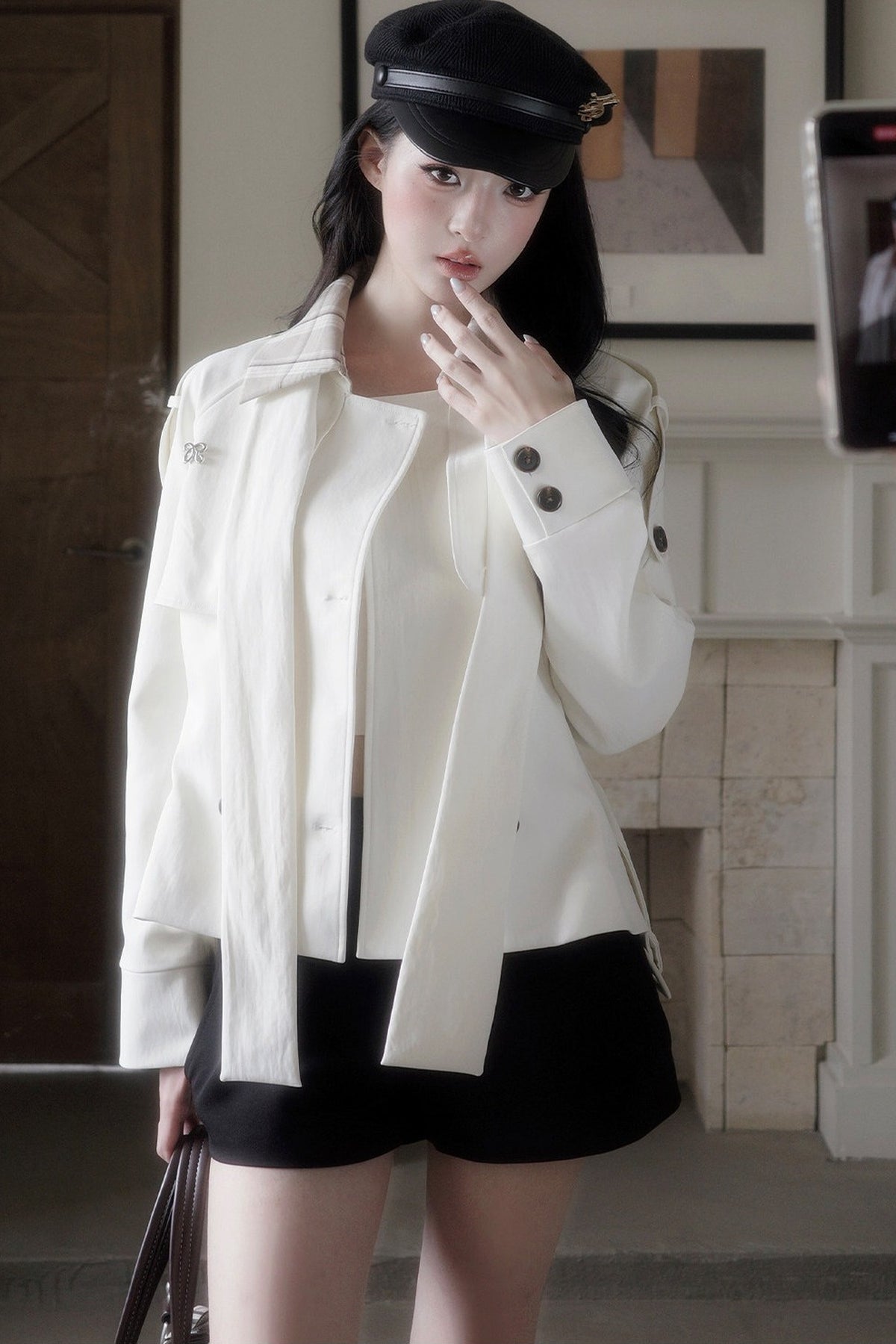 Double-Breasted Bow Jacket