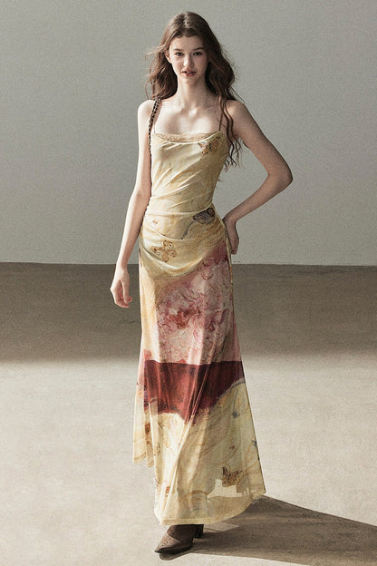 French Lace Camisole Burning Cloud Dress