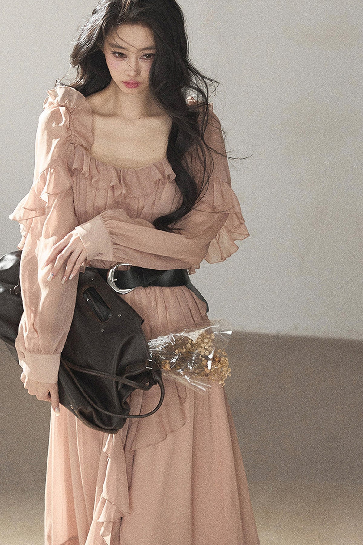 Ruffled Long Dress