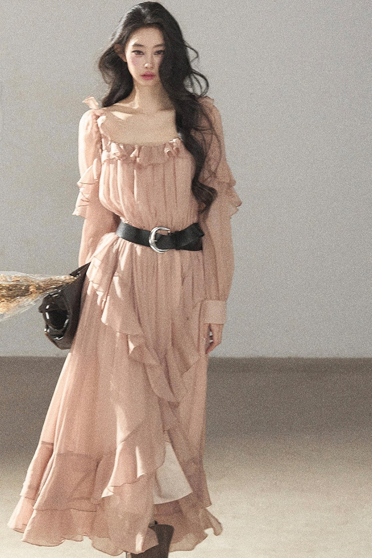 Ruffled Long Dress