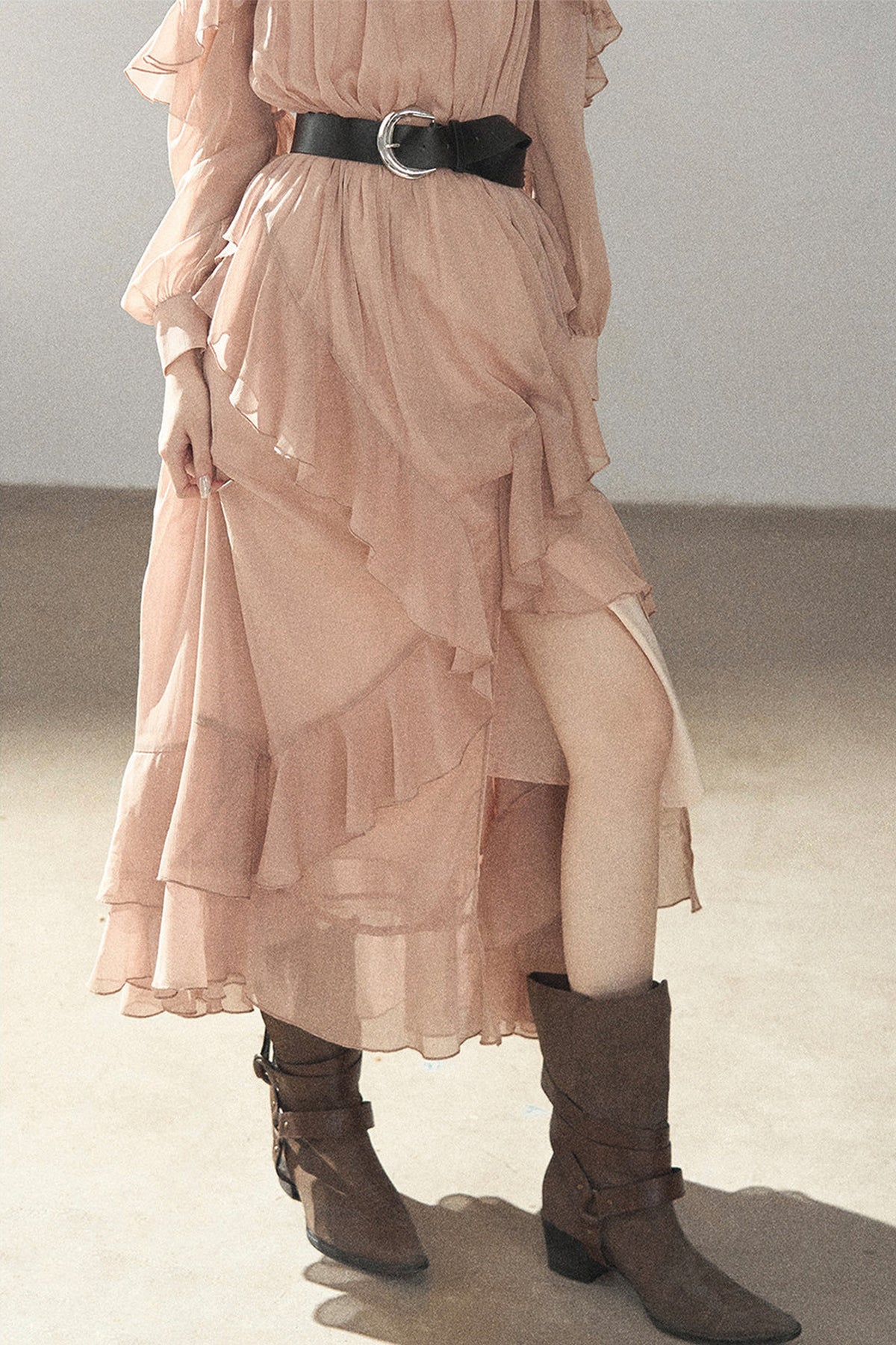 Ruffled Long Dress
