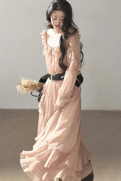 Ruffled Long Dress