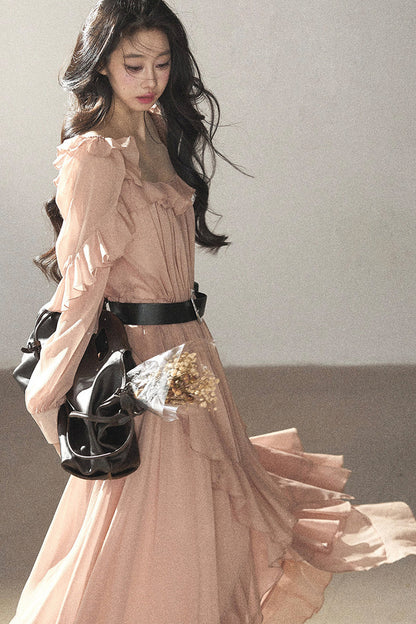 Ruffled Long Dress