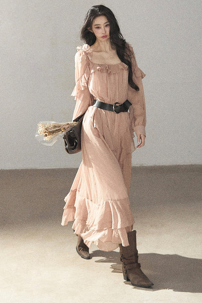 Ruffled Long Dress