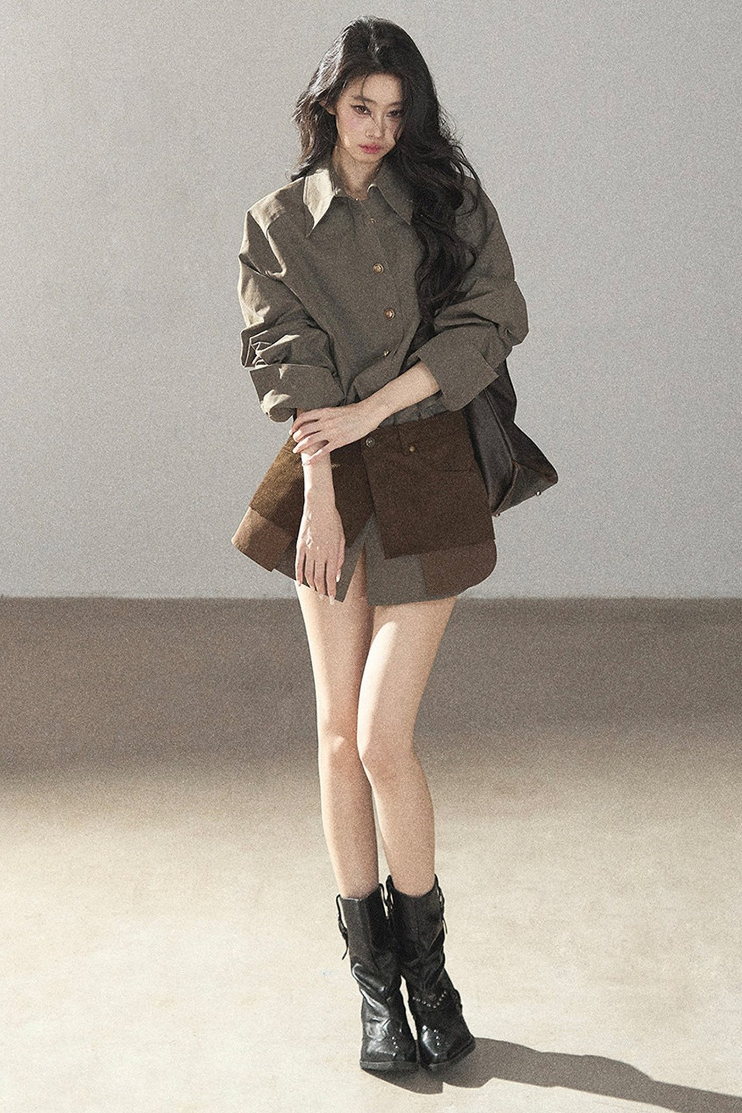 Autumnal Botanical Shirt and Skirt Set