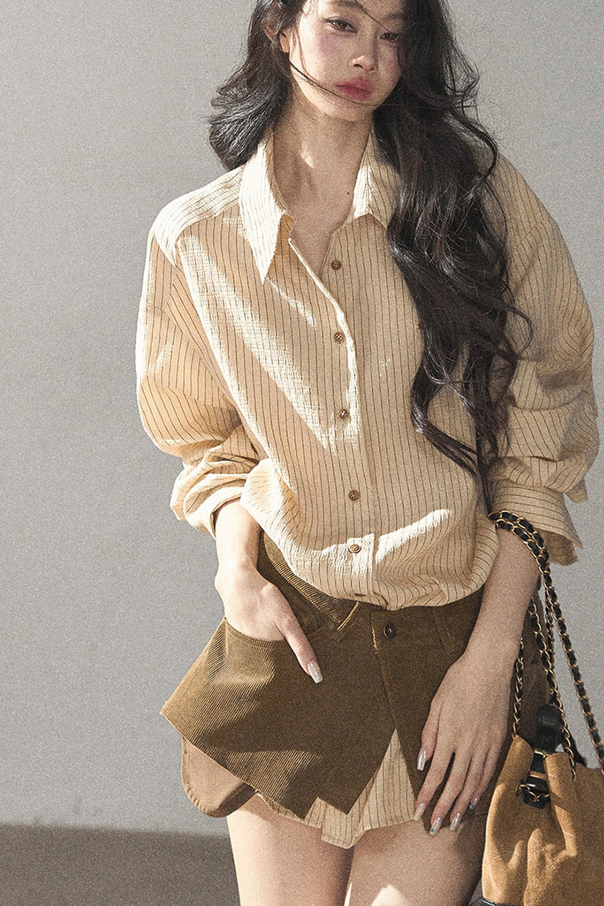 Autumnal Botanical Shirt and Skirt Set