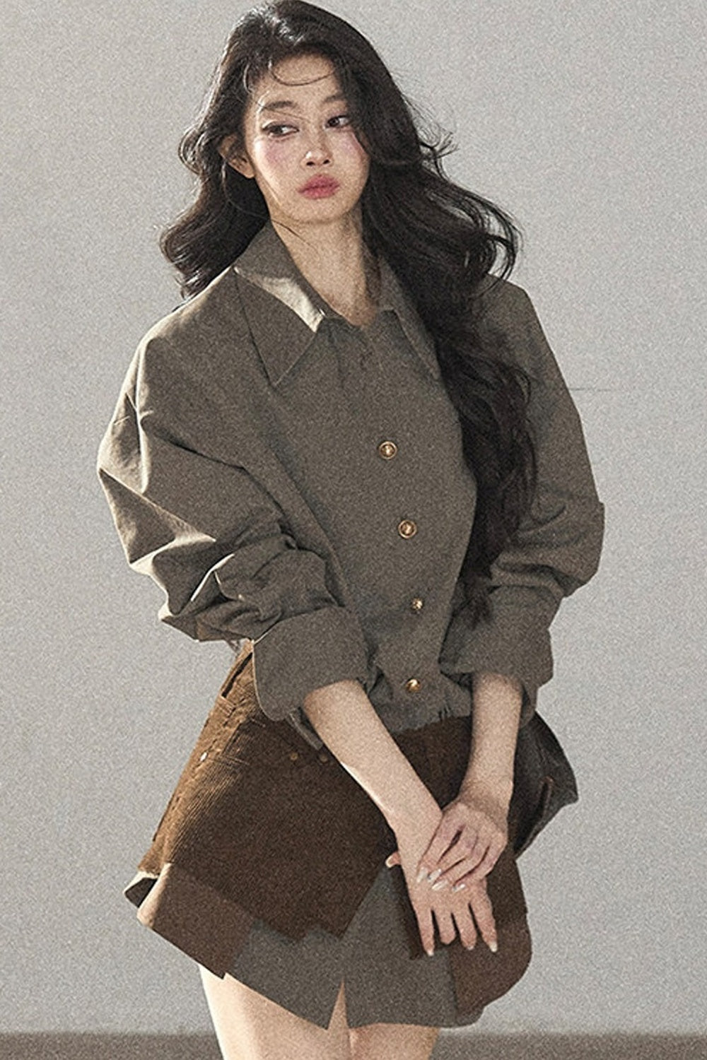 Autumnal Botanical Shirt and Skirt Set