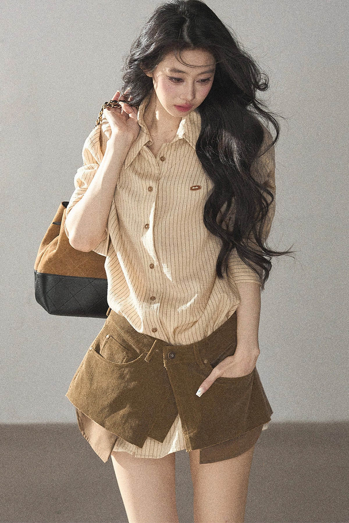 Autumnal Botanical Shirt and Skirt Set