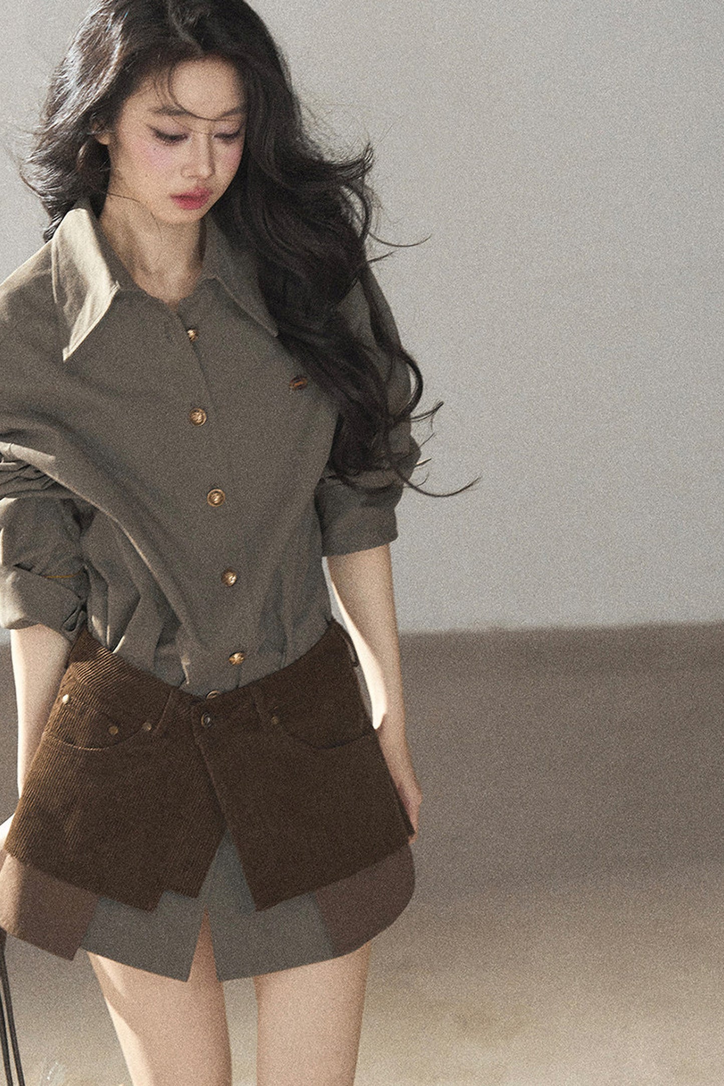 Autumnal Botanical Shirt and Skirt Set