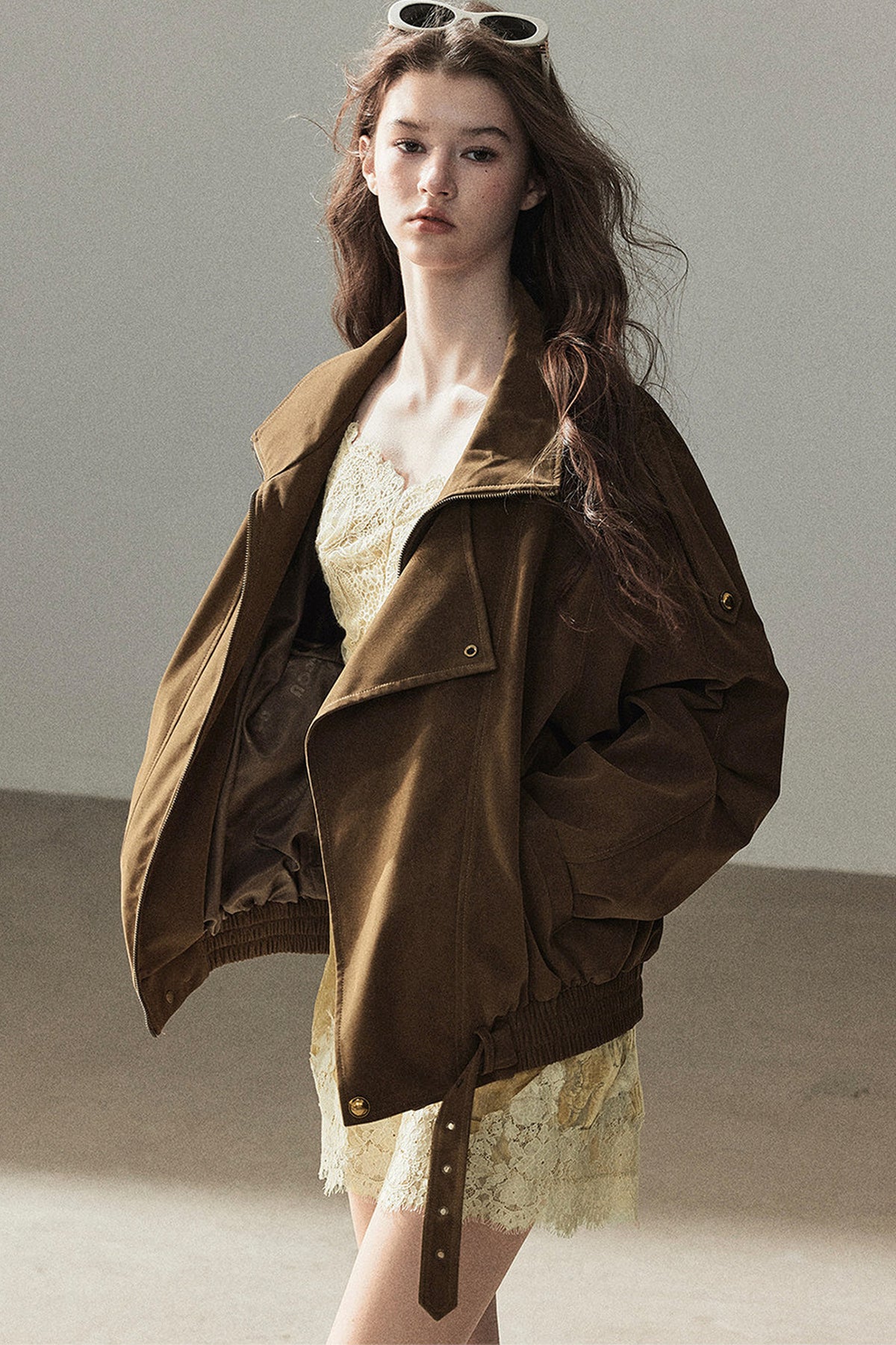 Loose Faux Suede Jacket
