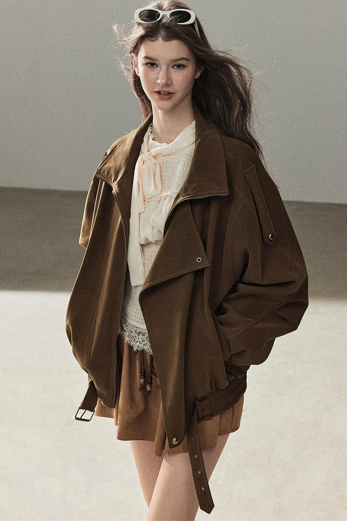 Loose Faux Suede Jacket