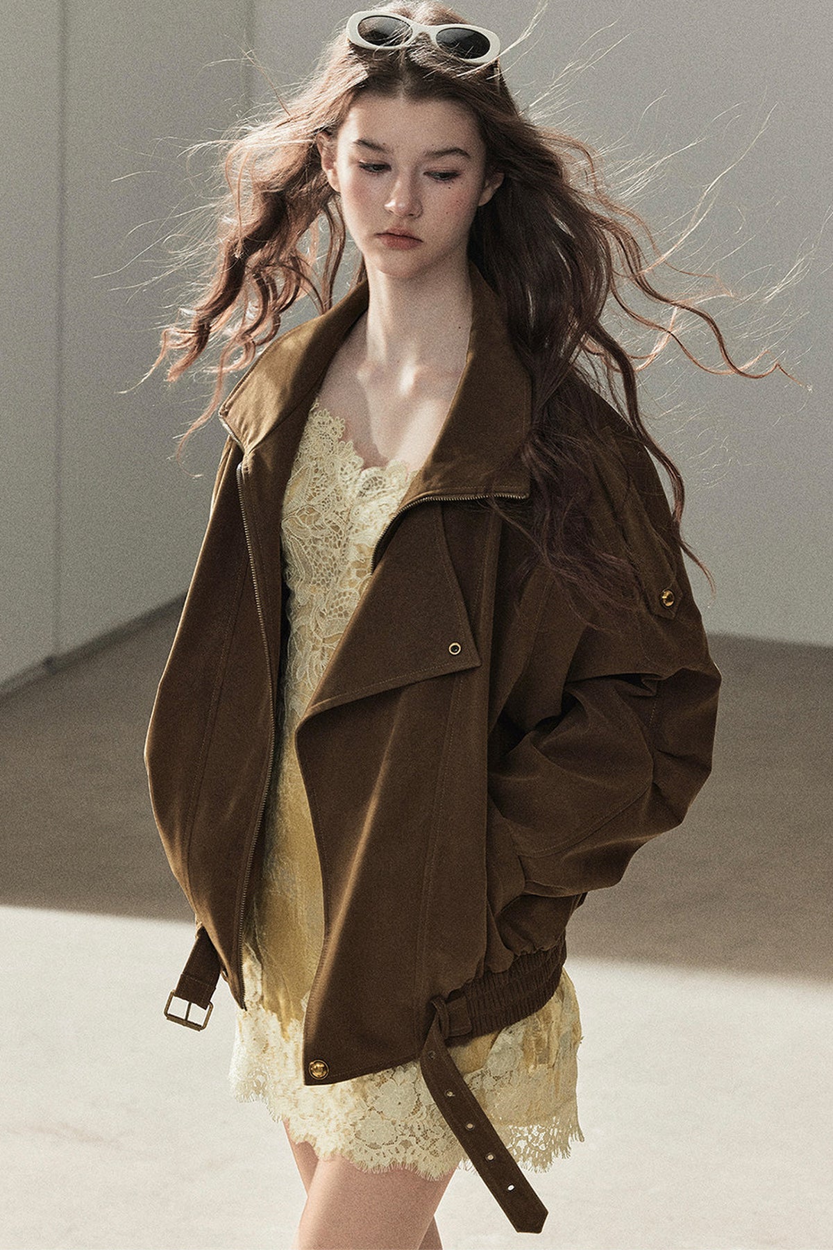 Loose Faux Suede Jacket