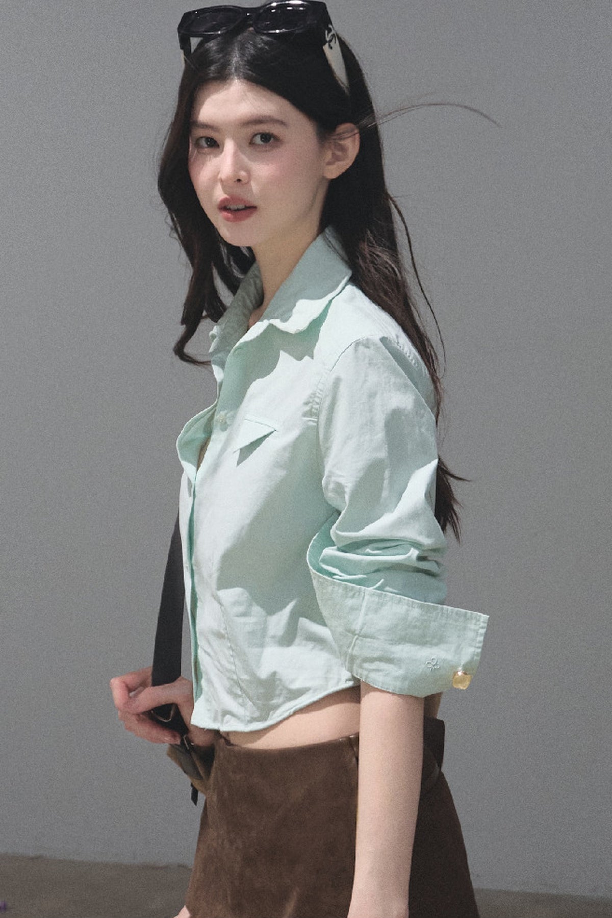 Pine Resin Tears Long-Sleeve Cotton Shirt