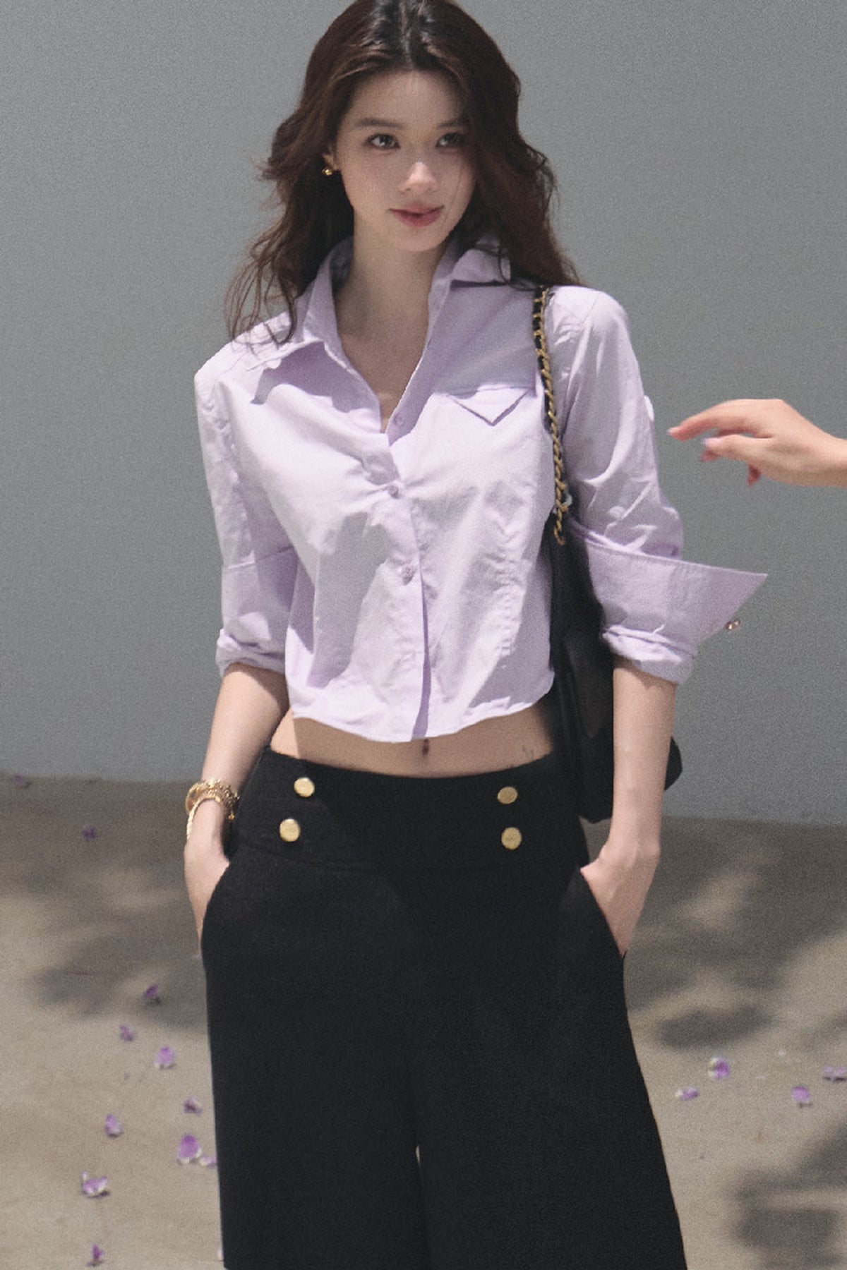 Pine Resin Tears Long-Sleeve Cotton Shirt