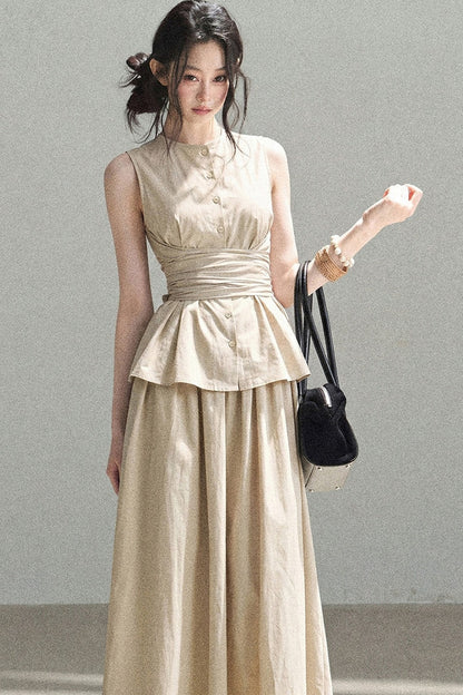 French Style Top and Long Skirt Set-Up