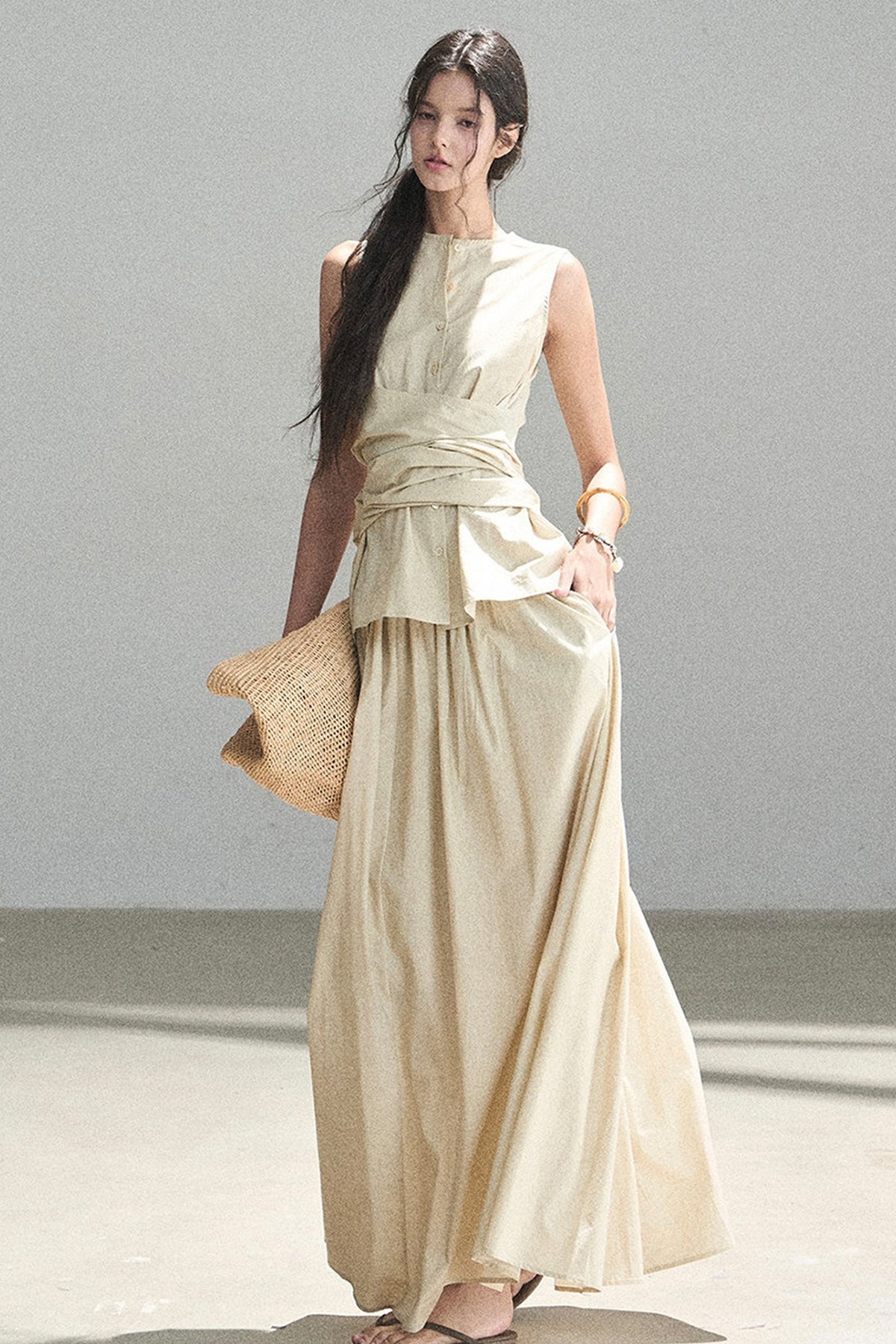 French Style Top and Long Skirt Set-Up