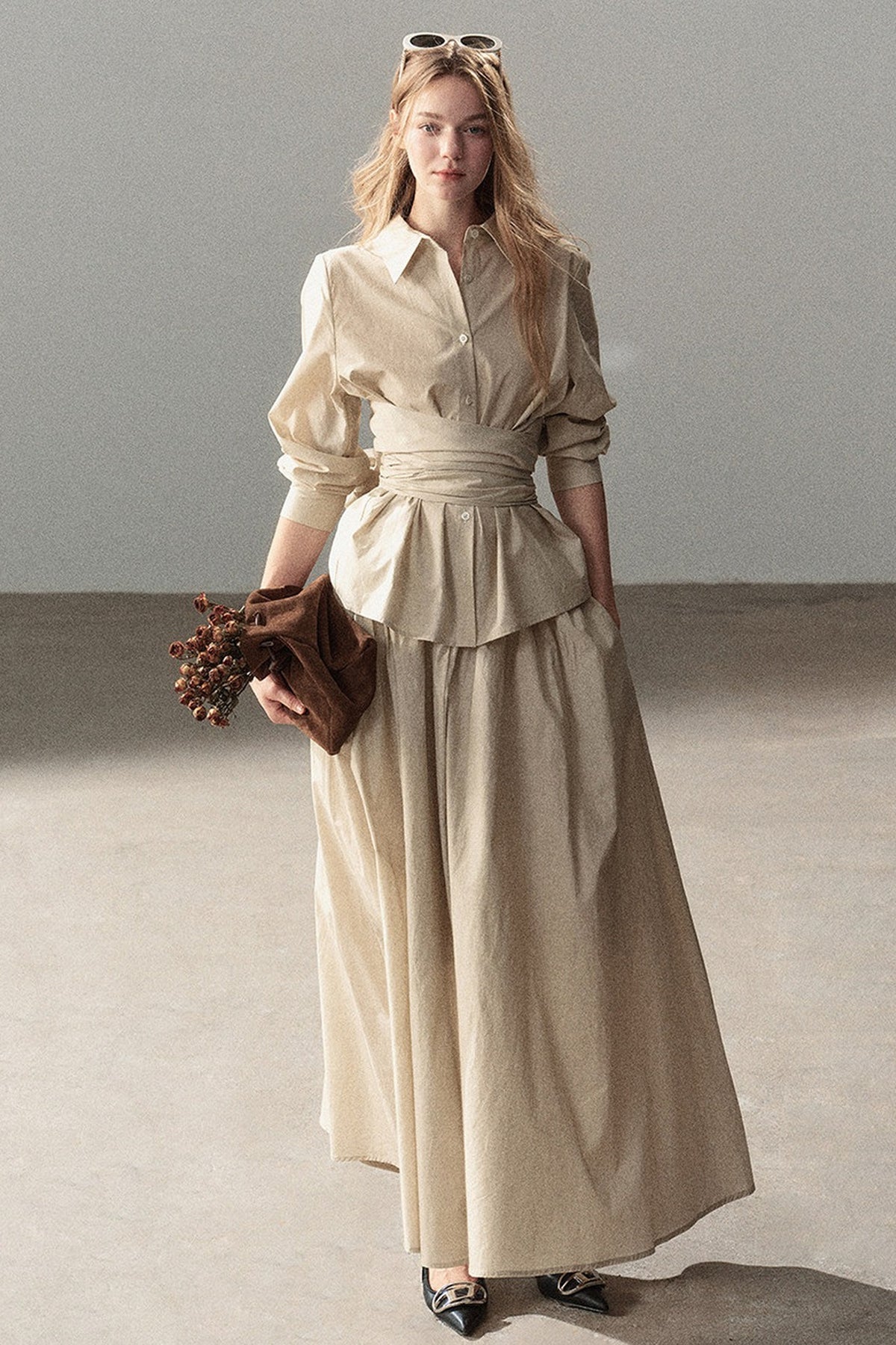 French Style Top and Long Skirt Set-Up