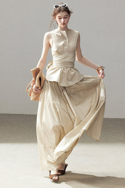 French Style Top and Long Skirt Set-Up
