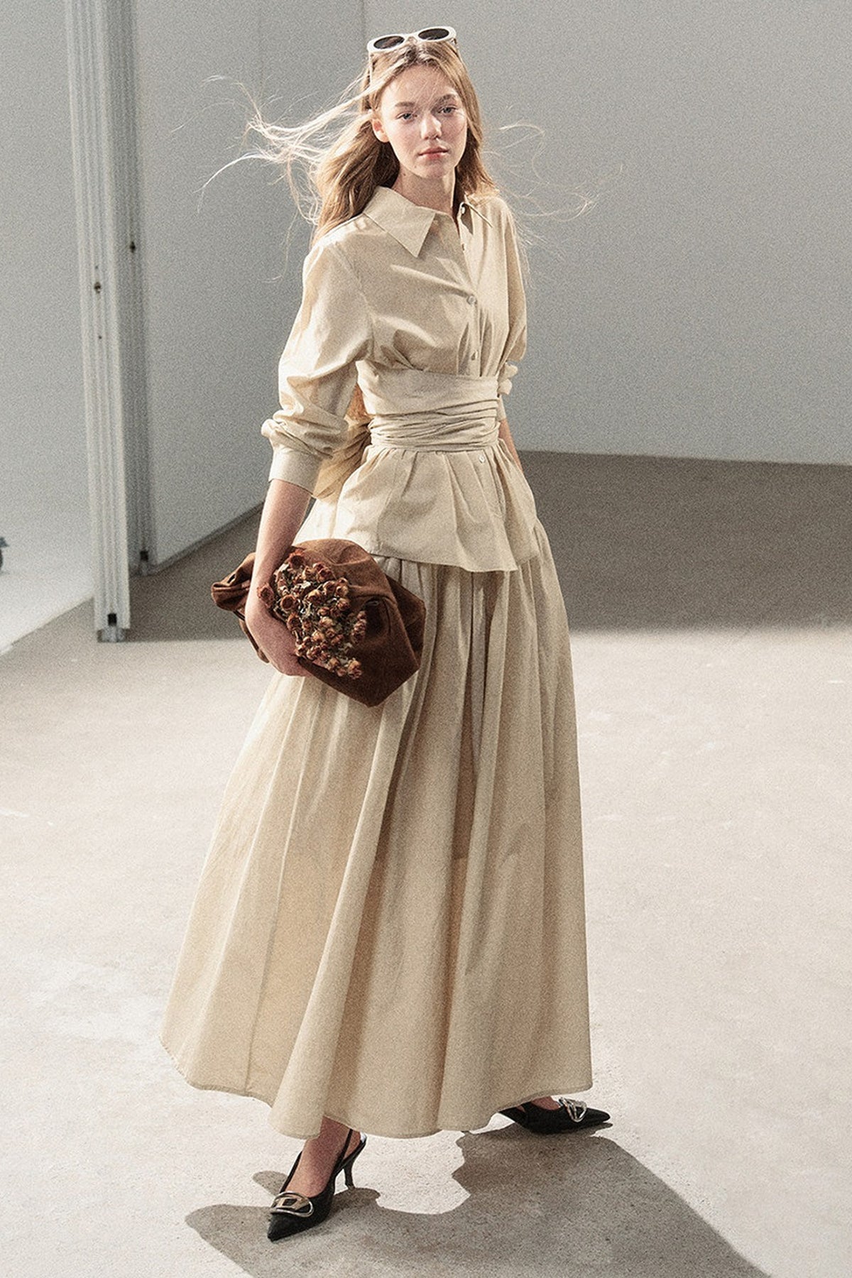 French Style Top and Long Skirt Set-Up