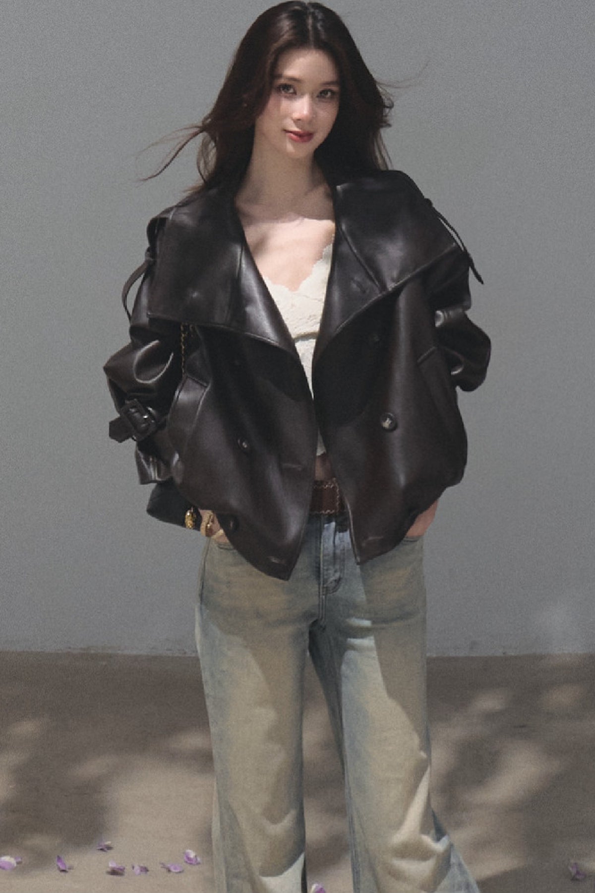 Knight-Style Oil-Waxed Leather Trench Jacket