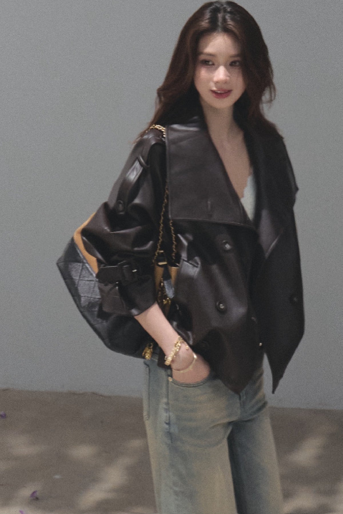 Knight-Style Oil-Waxed Leather Trench Jacket