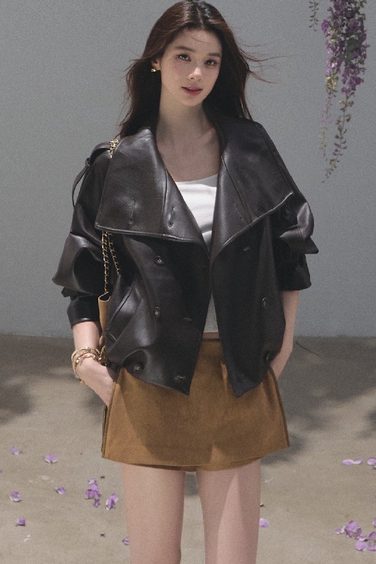 Knight-Style Oil-Waxed Leather Trench Jacket
