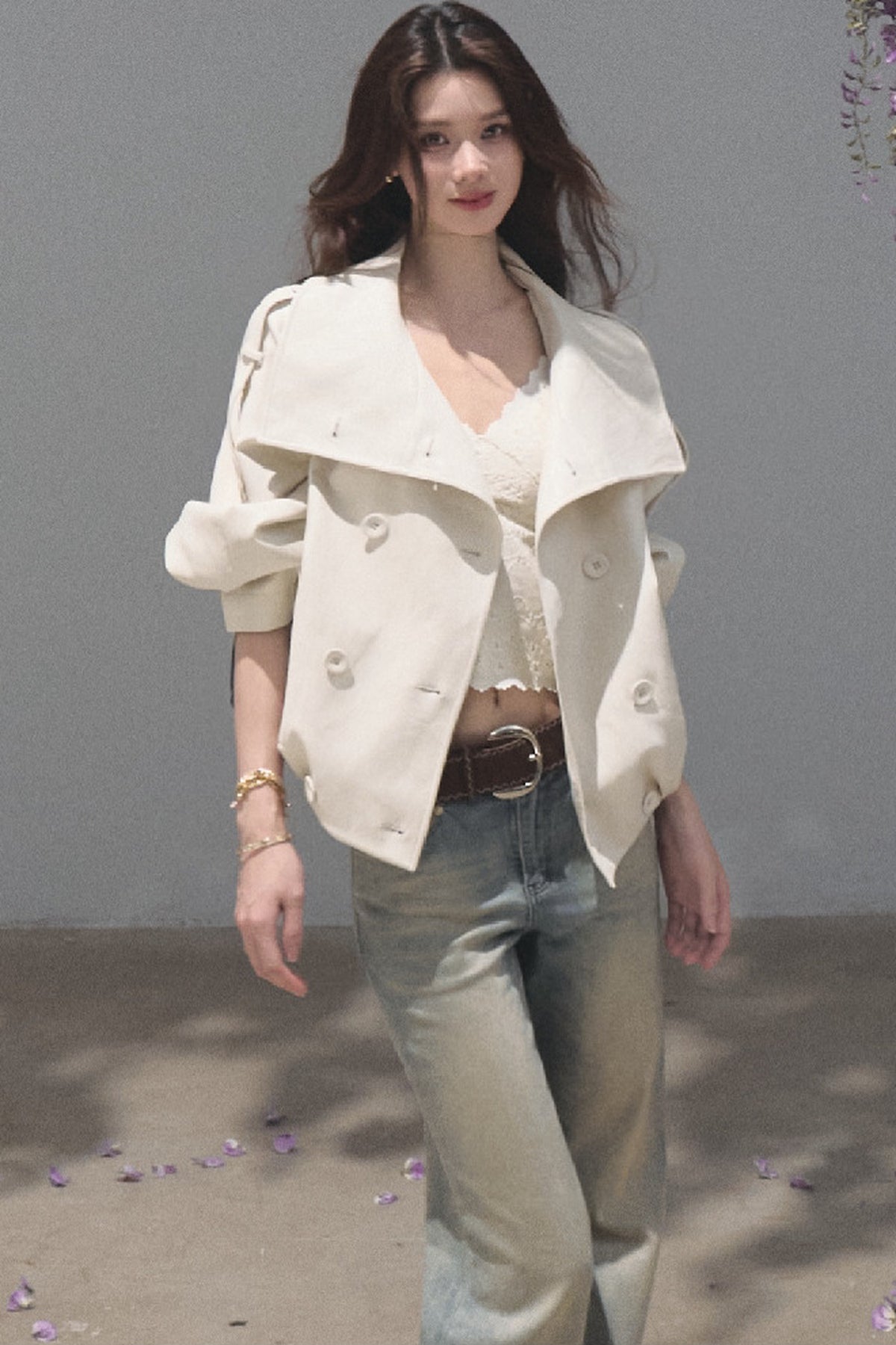 Knight-Style Oil-Waxed Leather Trench Jacket