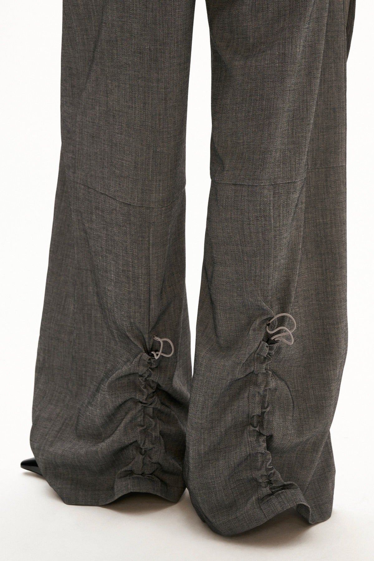 Linen Lyocell Spliced Waist Straight Pants