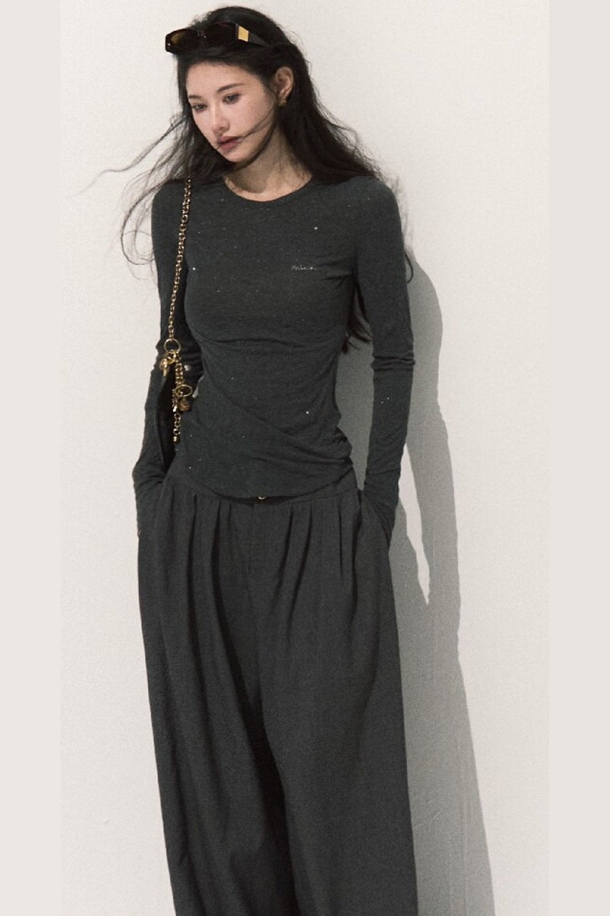 Silver Sprinkle Textured Knit Top