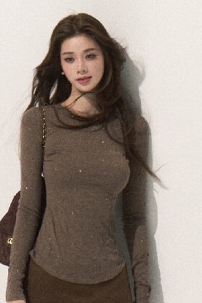 Silver Sprinkle Textured Knit Top