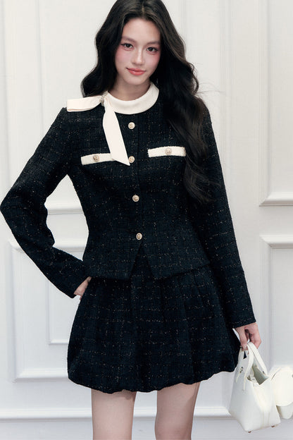 Camellia Tweed Jacket and Flower Bud Skirt Set-Up