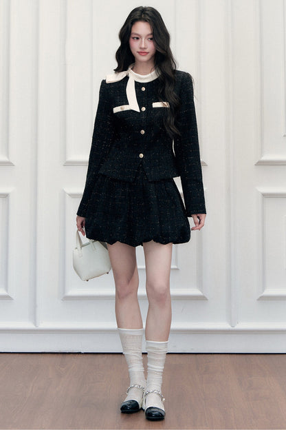 Camellia Tweed Jacket and Flower Bud Skirt Set-Up