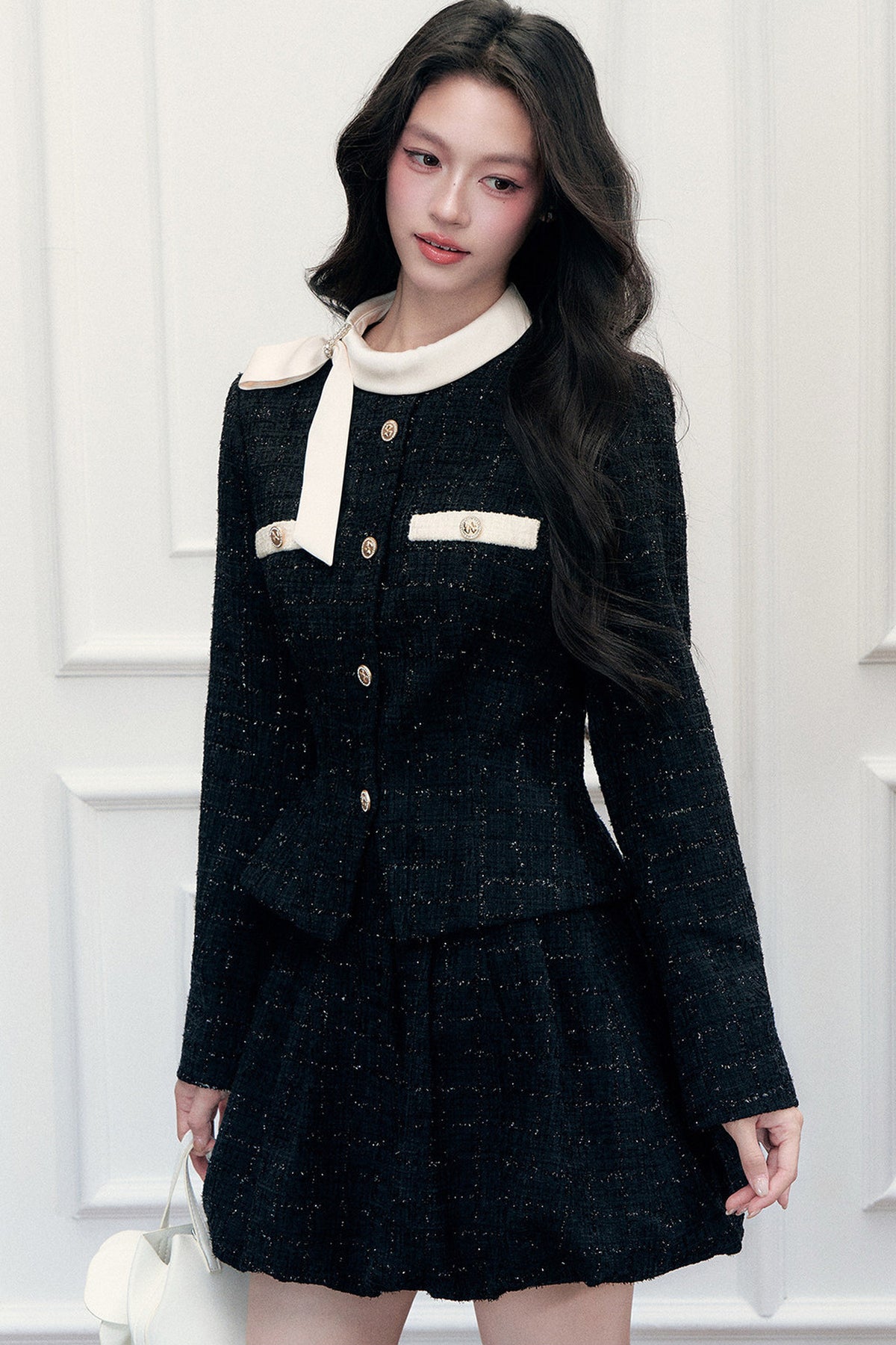 Camellia Tweed Jacket and Flower Bud Skirt Set-Up