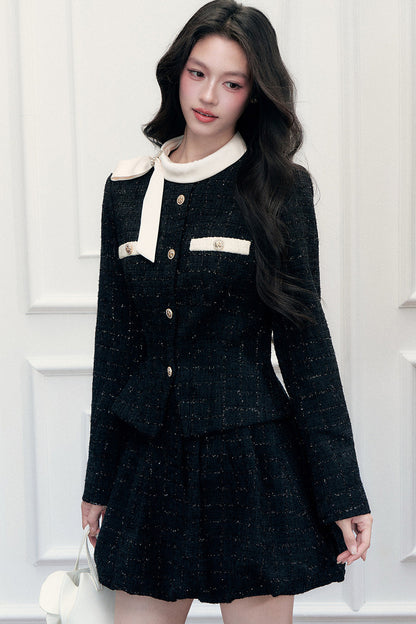 Camellia Tweed Jacket and Flower Bud Skirt Set-Up