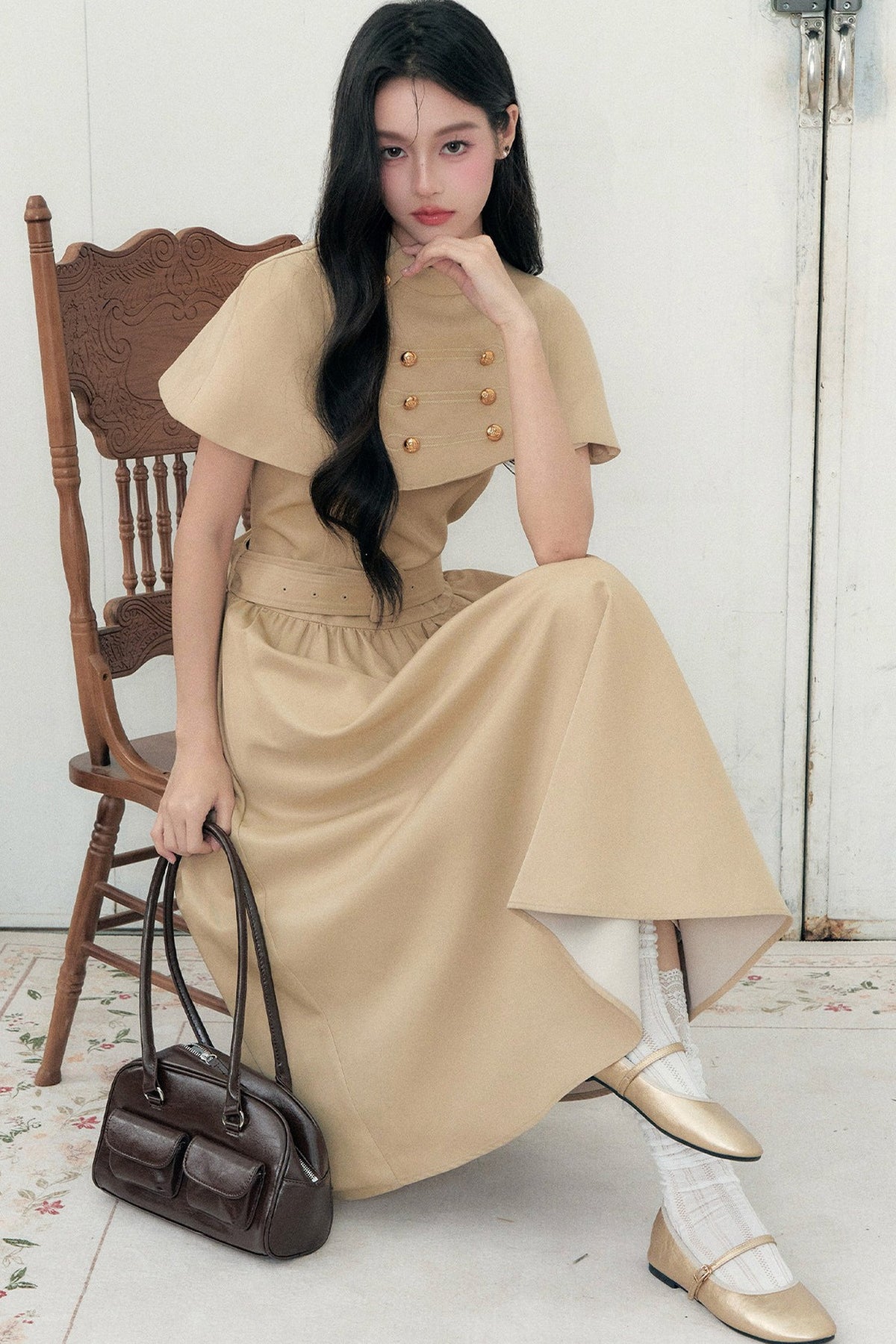Long Napoleon Cape Dress Set-Up