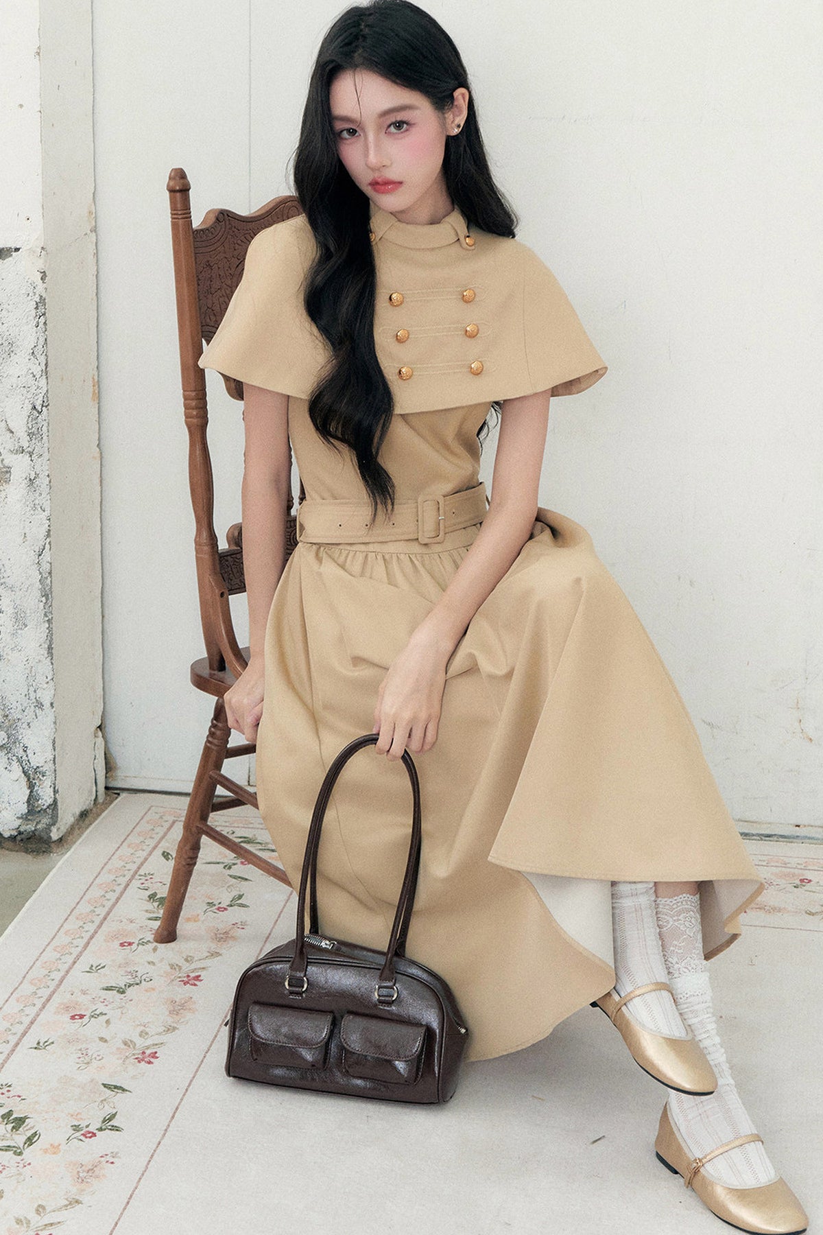 Long Napoleon Cape Dress Set-Up