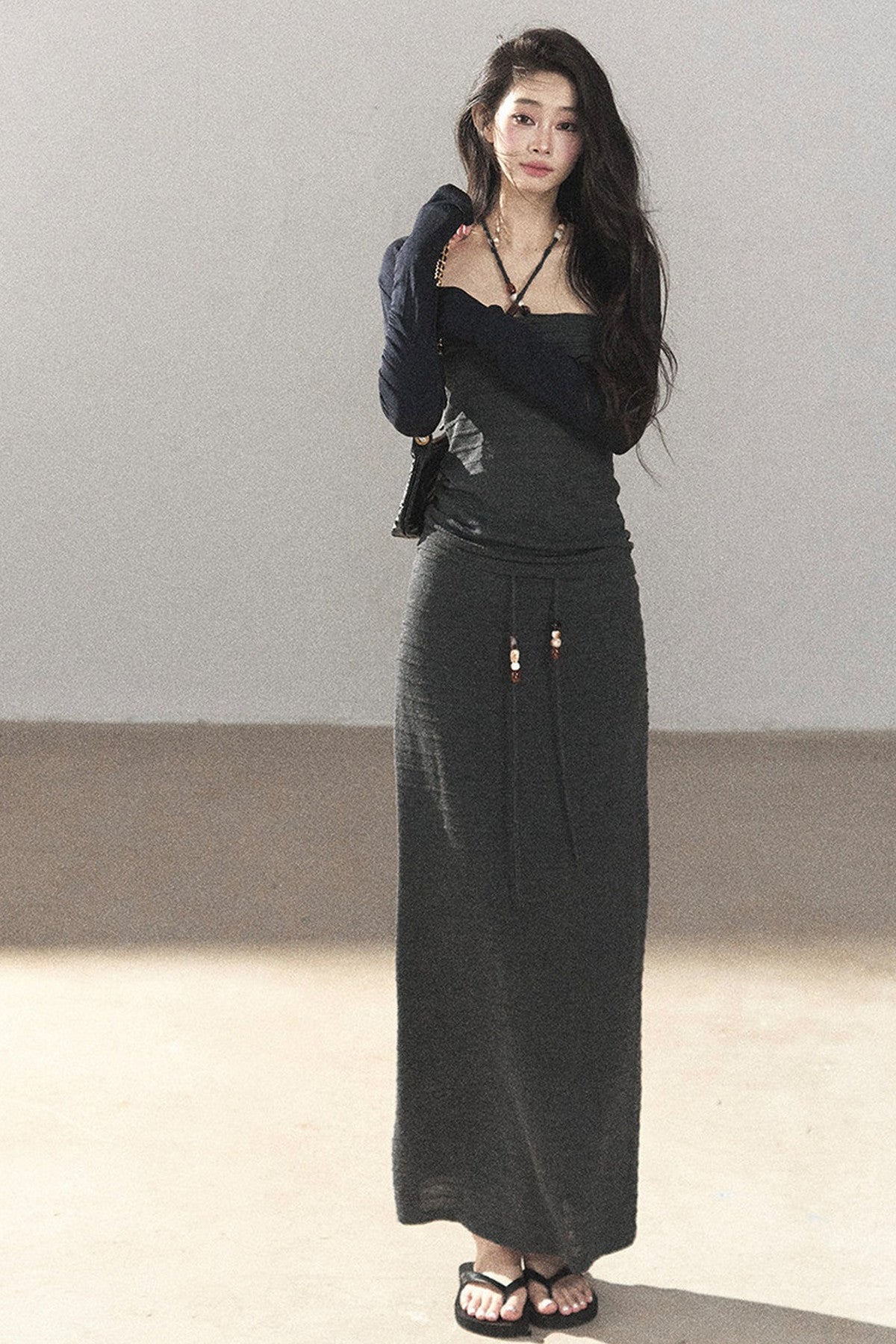 Knit Tube Top and Skirt Set