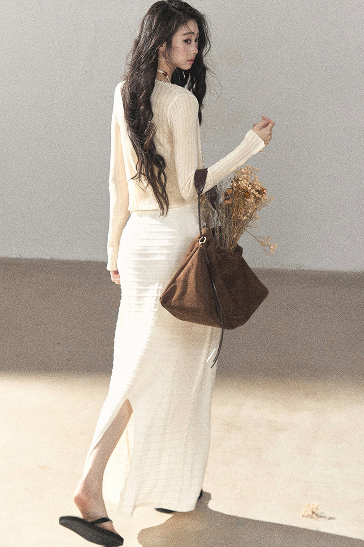Knit Tube Top and Skirt Set