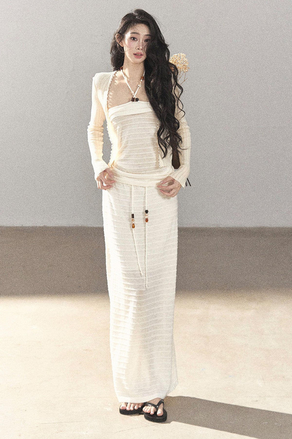 Knit Tube Top and Skirt Set