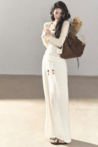 Knit Tube Top and Skirt Set