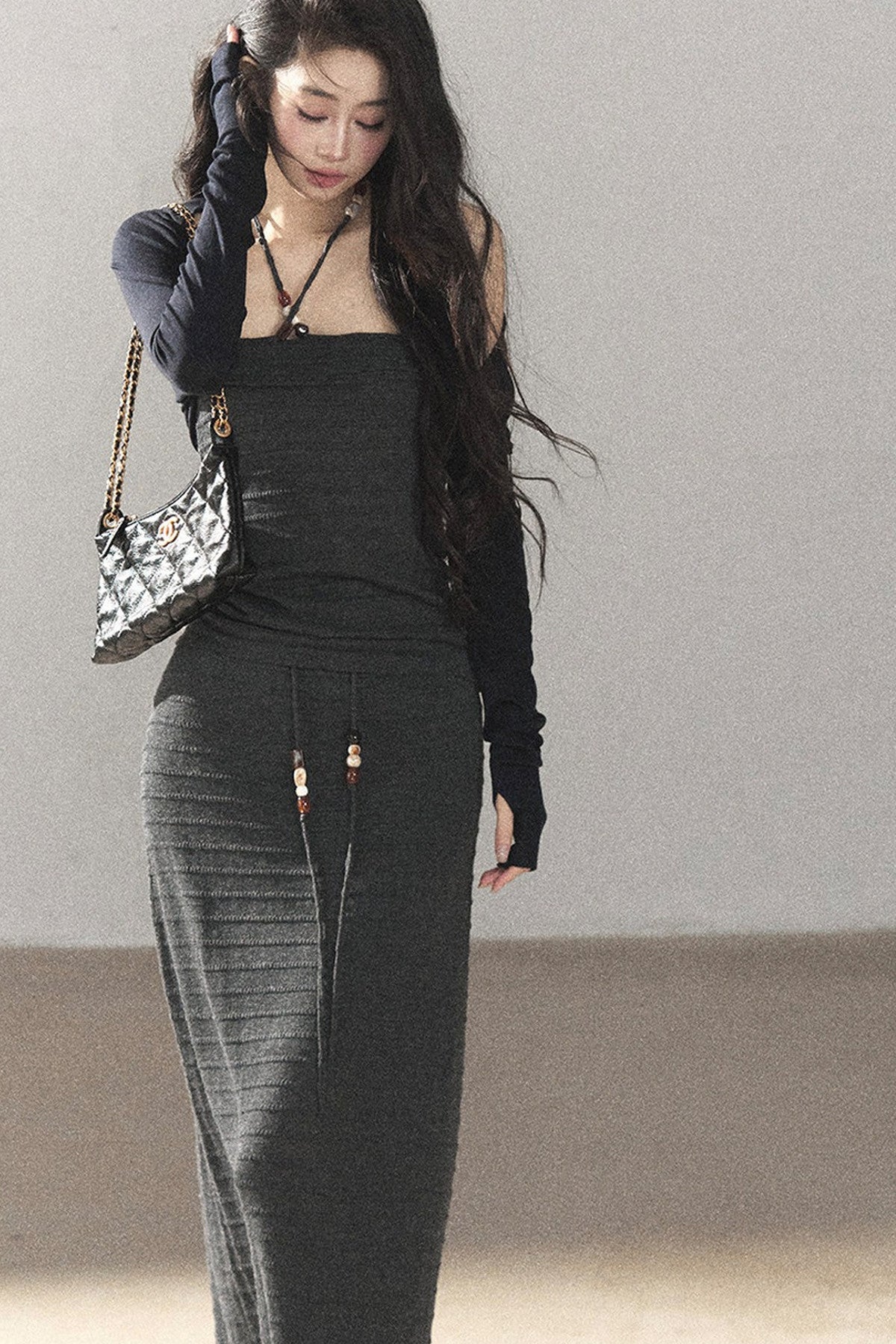 Knit Tube Top and Skirt Set