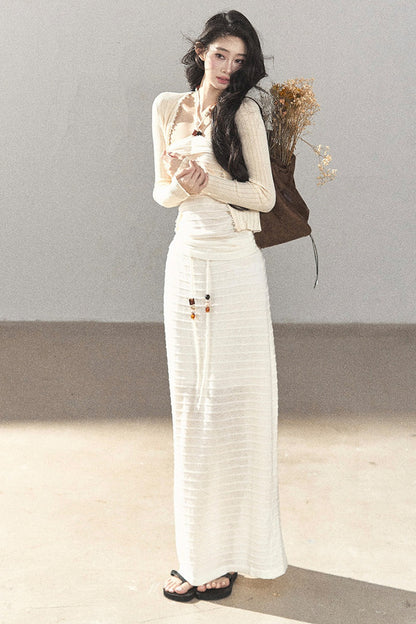 Knit Tube Top and Skirt Set