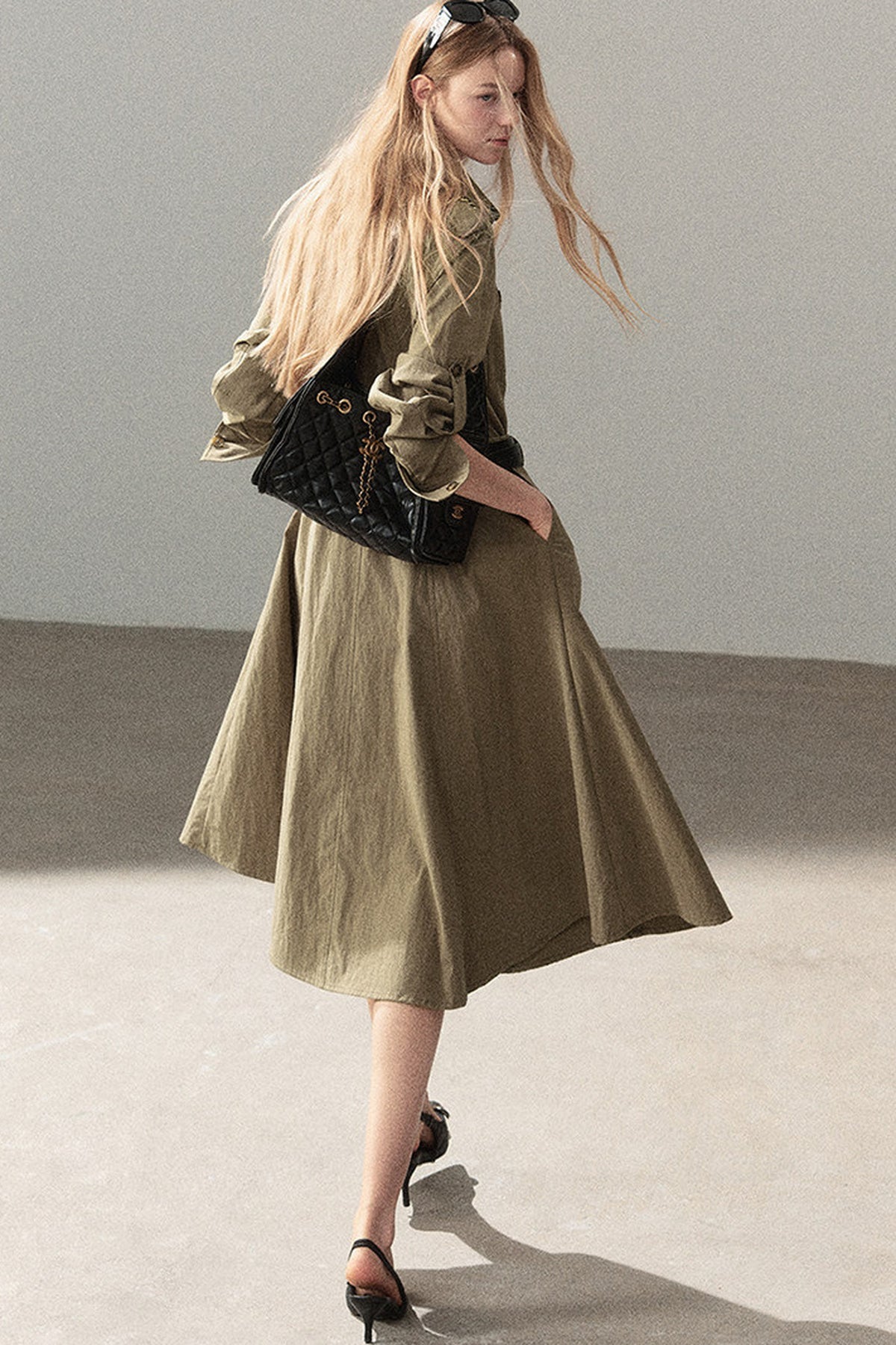 Workwear Style Shirt Dress