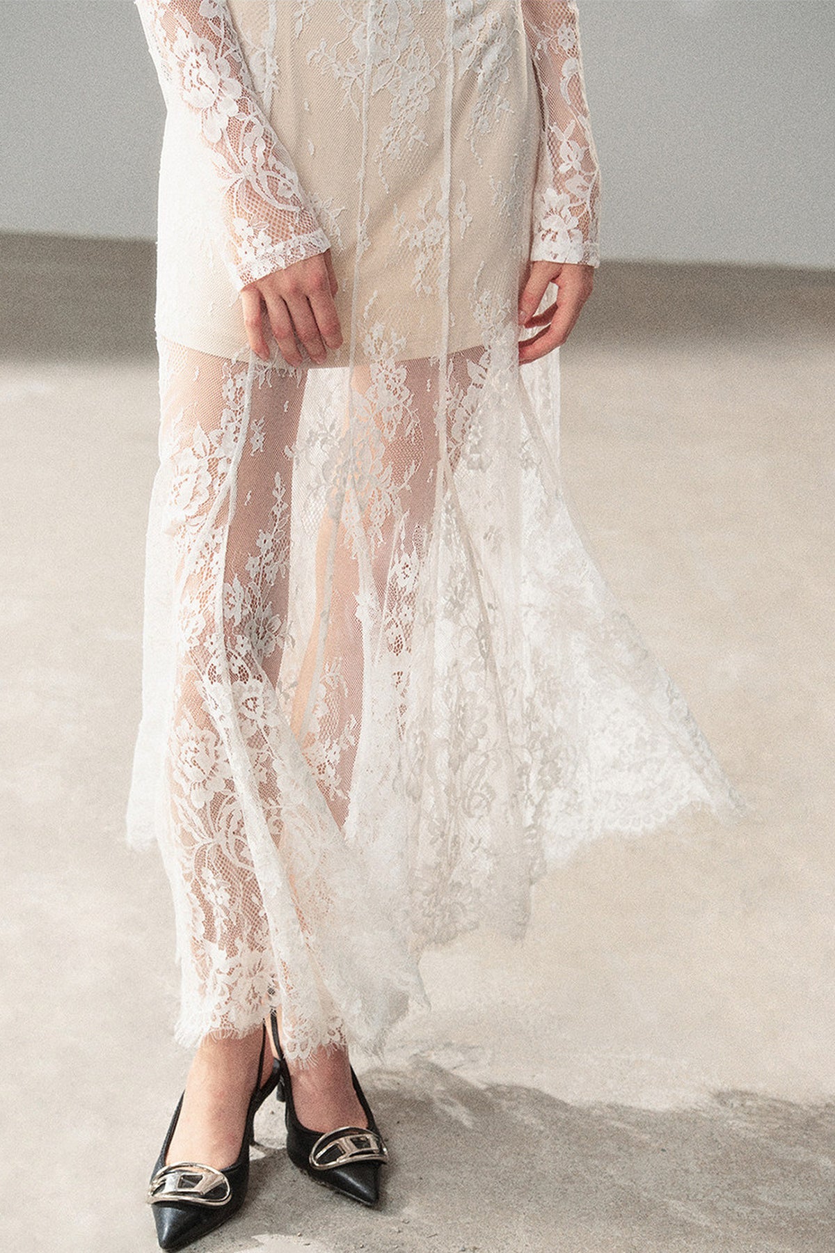 Backless Lace Long Dress