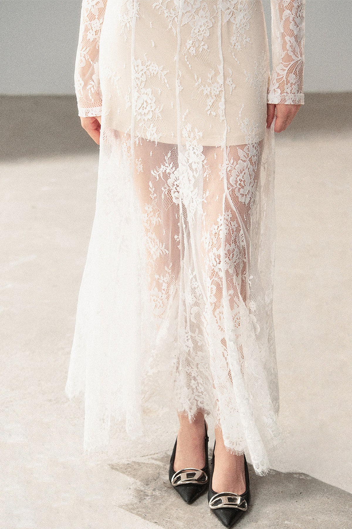 Backless Lace Long Dress
