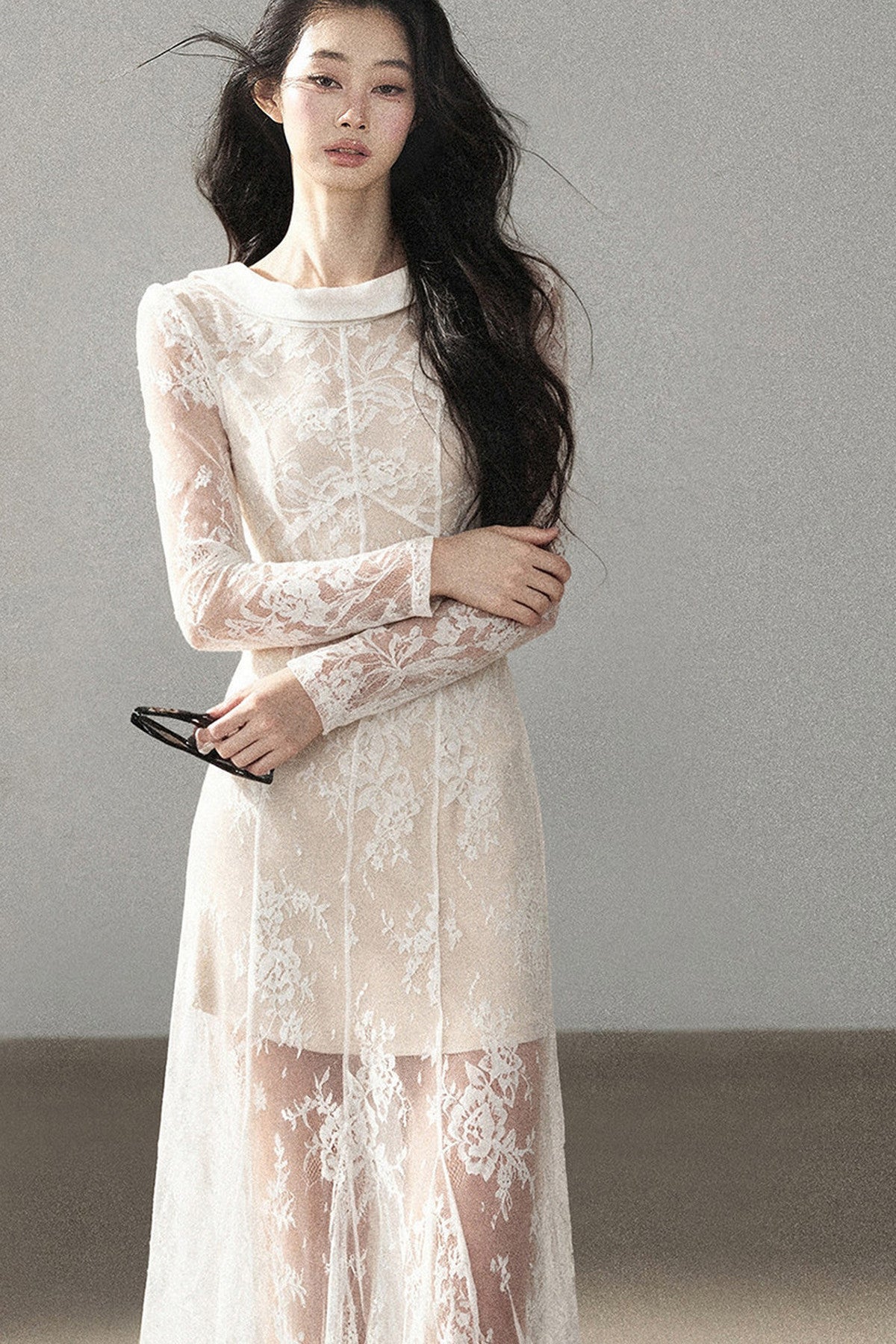 Backless Lace Long Dress