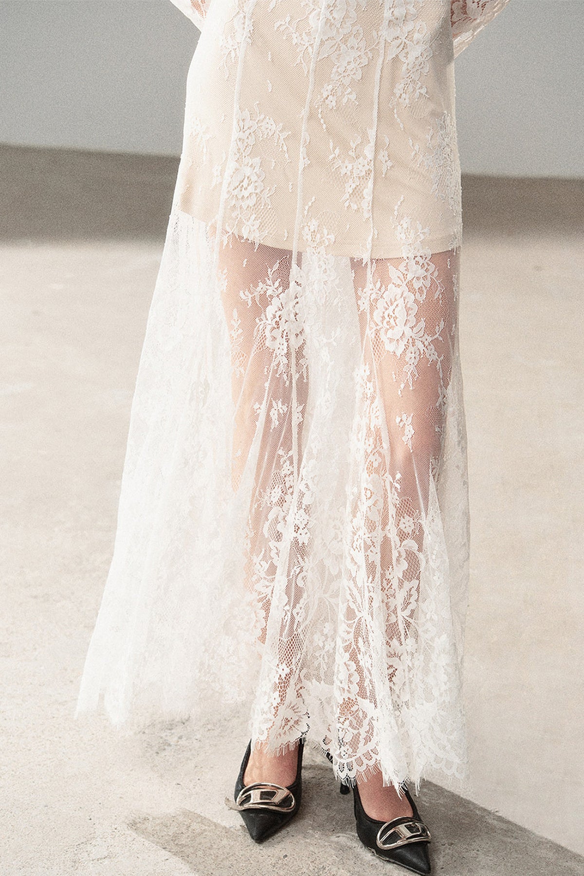 Backless Lace Long Dress